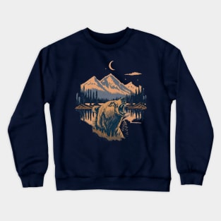 Bear on the lake Crewneck Sweatshirt